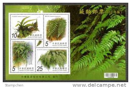 Taiwan 2012 Ferns Stamps S/s Tree Fern Flora Forest - Unused Stamps