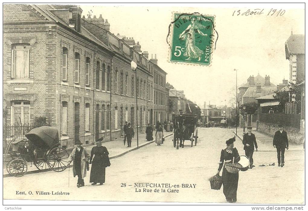 NEUFCHATEL En BRAY - La Rue De La Gare - Neufchâtel En Bray