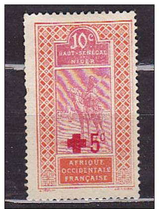 Zegel Afrique Occidentale Française -Met Opdruk Toeslag Rood Kruis 5C - Haute-Volta (1958-1984)