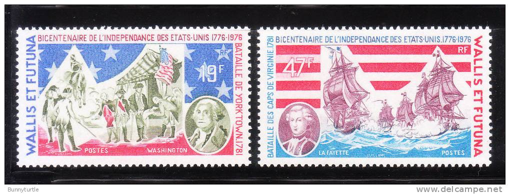 Wallis And Futuna Islands 1976 American Bicentennial Flag Ship Washington MNH - Unused Stamps