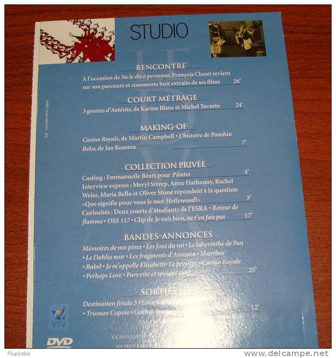 Dvd Promotionnel Studio Dvd 23 Supplément à Studio 228 Novembre 2006 Rencontre Avec François Cluzet - Autres & Non Classés