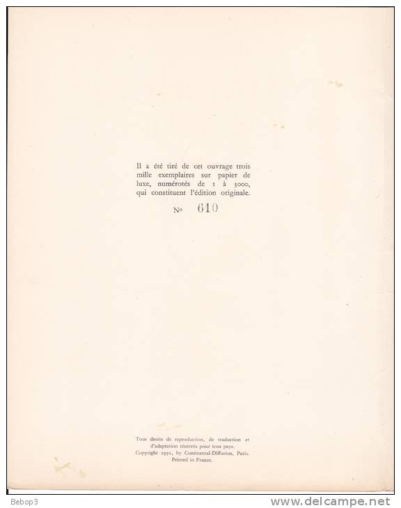 Maurice Chevalier, 25 Années De Succès, 1925 -1950N°610 Sur 3000, édité Par Continental Diffusion, Paris, 1950 - Varia