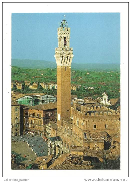 Cp, Italie, Siena, Palais Communal Et Tour Du Mangia - Siena