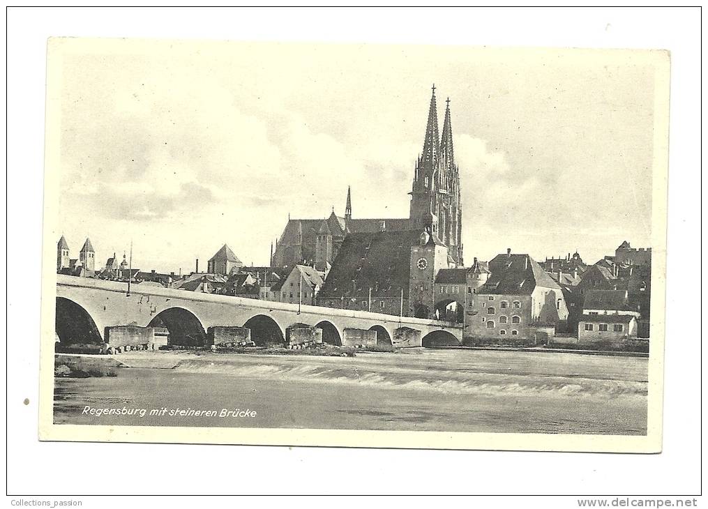 Cp, Allemagne, Regensburg, Mit Steineren Brücke - Regensburg