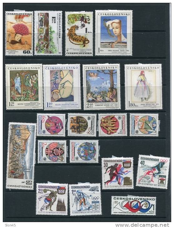 Czechoslovakia  1971 Mi 1981-2049 MH Complete Year  (-1 Stmps) Cv 63 Euro - Annate Complete