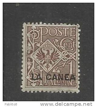 LA CANEA 1905 SOPRASTAMPATO D'ITALIA ITALY OVERPRINTED CENT. 1 C MNH - La Canea