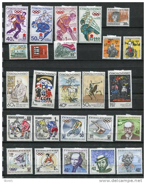 Czechoslovakia  1972 Mi 2050-2116 MH Complete Year  CV 78 Euro - Volledig Jaar