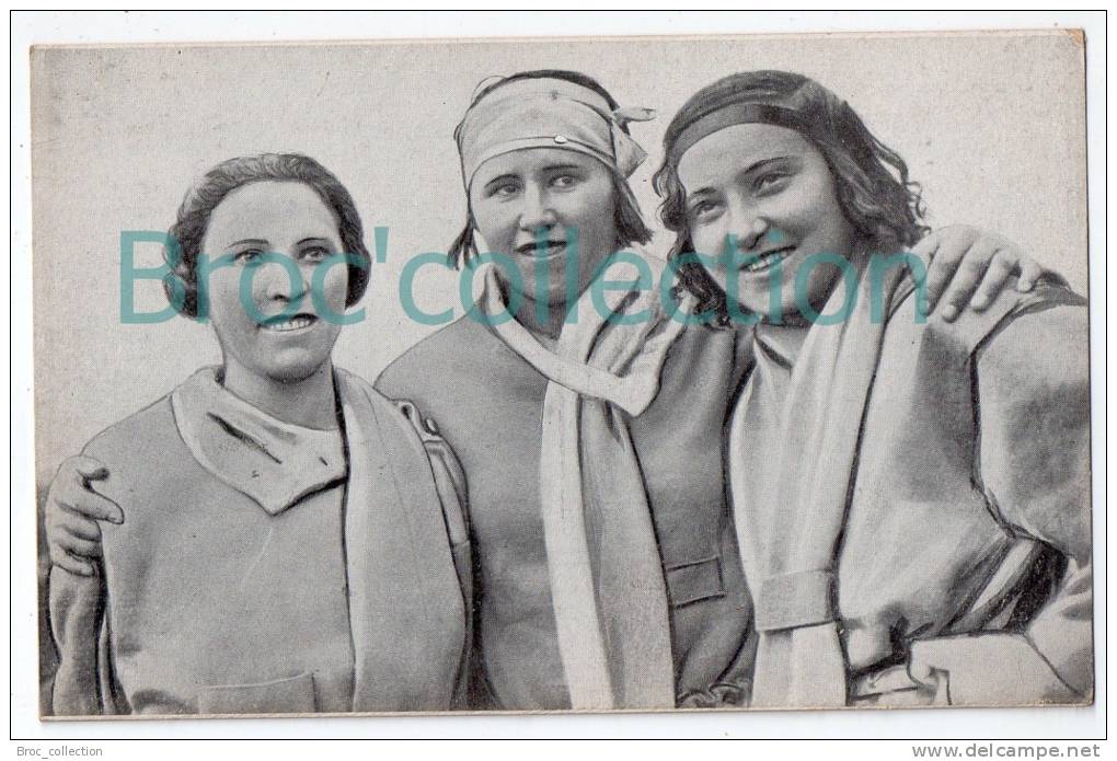 L´unité Sportive Ouvrière, Galina Tourova, Zinaïda Borissova, Macha Chamanova, 1934, Athlètes Soviéiques, Voir Dos - Leichtathletik