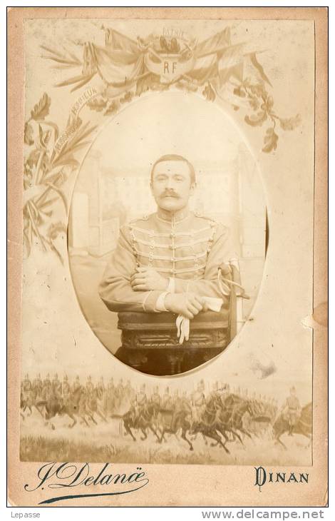 22 DINAN PHOTO CARTE DE VISITE MILITAIRE - Guerre, Militaire