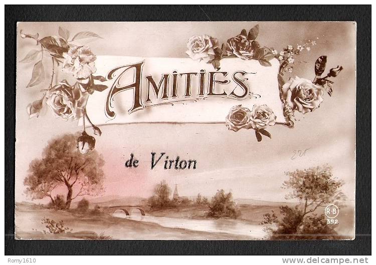 Amitiés De Virton - Joli Paysage Et Fleurs. 2 Scans. - Virton