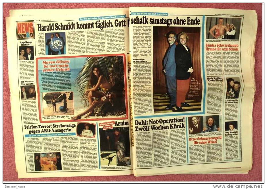 BILD Am Sonntag Zeitung Vom 26. Februar 1995 : Gottschalk - Jetzt Auch Schluß Mit Wetten Daß...? - Autres & Non Classés