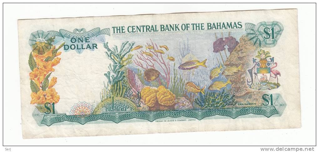 Bahamas 1 Dollar 1974 VF Crisp Banknote P 35b 35 B - Bahamas