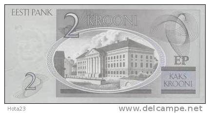 2006 Estonia 2 Kroon Banknote.Crisp UNC.Tartu Universit - Estonia