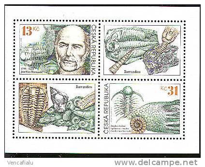 Czech Republic - Joachim Barrande, S/S, MNH - Fossilien