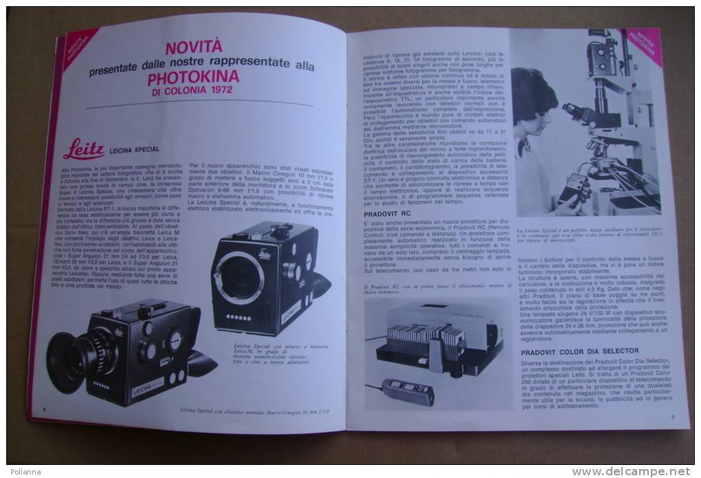 PBH/10 RASSEGNA CATTANEO 1972/BRAUN/fotocamere SINAR/LEICINA SPECIAL/VIVITAR/FOTOGRAFIA - Pictures