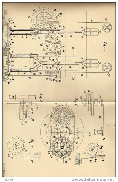 Original Patentschrift - C. Alder In Morges , 1906 , Stampfmaschine Für Röhren Aus Beton !!! - Machines