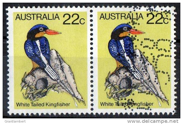 Australia 1978 Birds 22c White-tailed Kingfisher Used Pair - Gebruikt