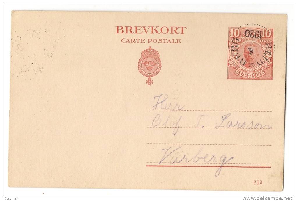 SWEDEN - 1920 Circulated POSTAL ENTIRE - Postal Stationery