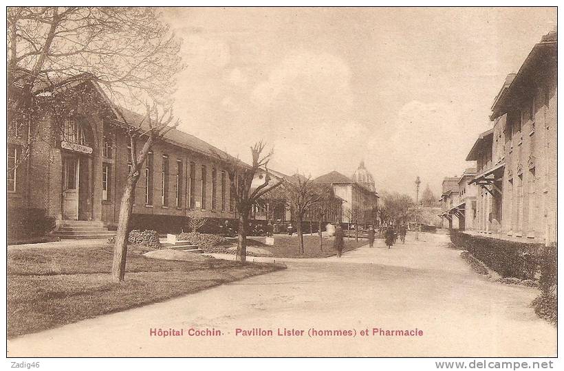 PARIS - HOPITAL COCHIN - PAVILLON LISTER (HOMMES) ET PHARMACIE - Santé, Hôpitaux