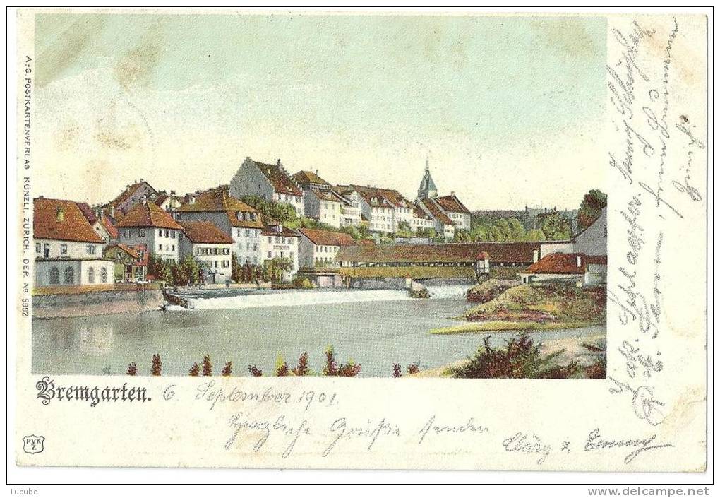 Bremgarten AG - Alte Stadtansicht         1902 - Bremgarten