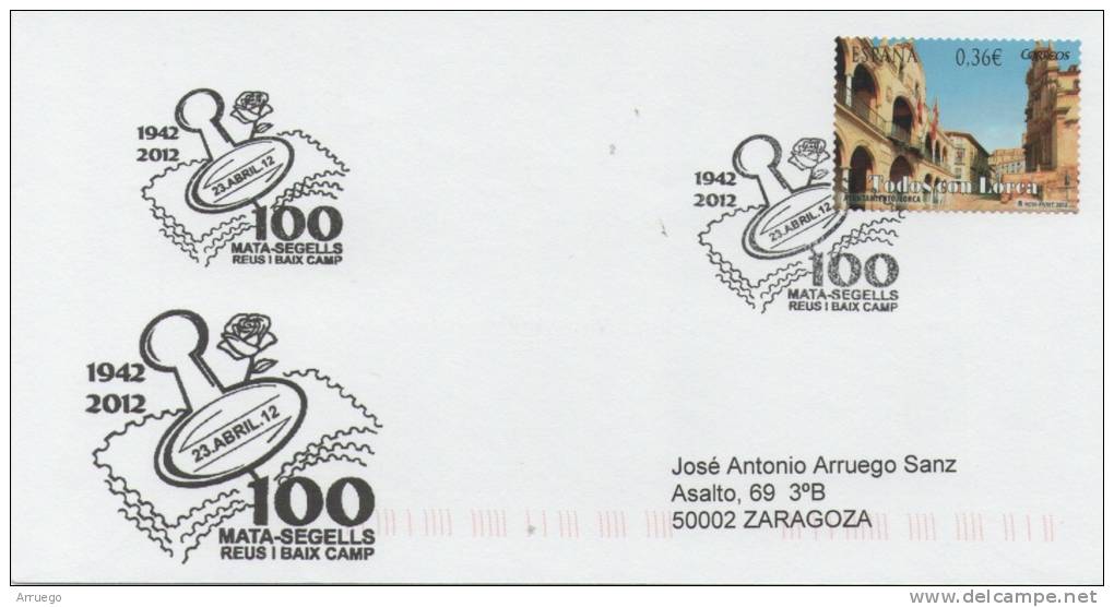 SPAIN. 100 POSTMARK IN REUX AND BAIX CAMP. 2012 - Briefe U. Dokumente