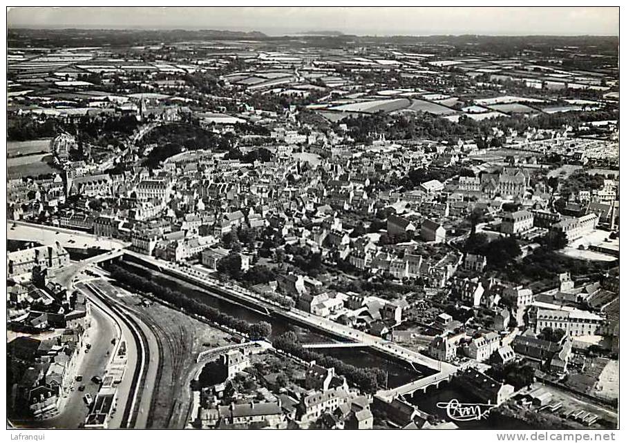 Cotes D Armor -gd Format- Ref-E795- Lannion - Vue Aerienne  - Carte Bon Etat - - Lannion