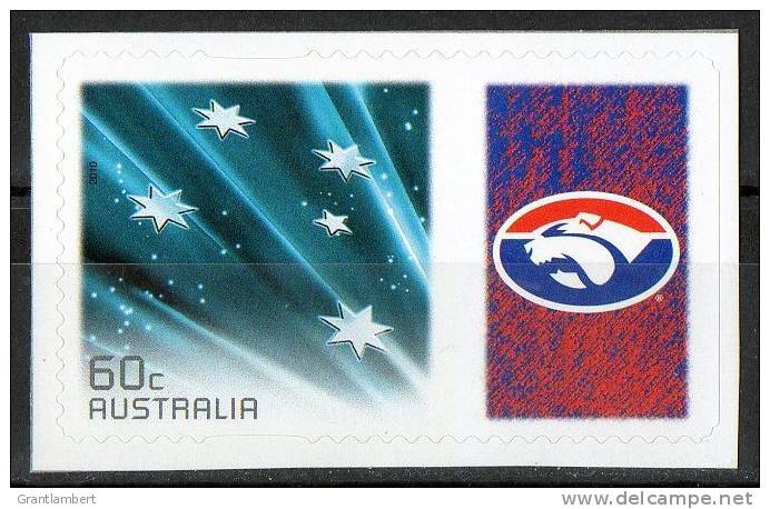 Australia 2011 Western Bulldogs Football Club Right With 60c Blue Southern Cross Self-adhesive MNH - Mint Stamps