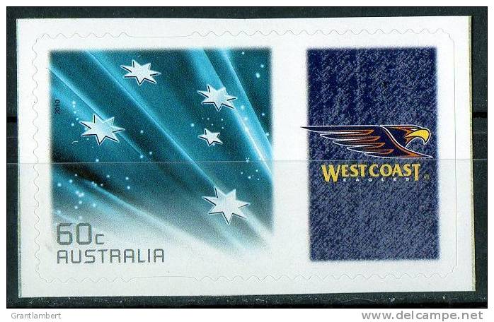 Australia 2011 West Coast Eagles Football Club Right With 60c Blue Southern Cross Self-adhesive MNH - Mint Stamps