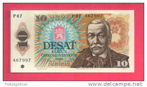 CZECHOSLOVAKIA 1986 Banknote Mint Unc. 10 Korun - Tsjechië