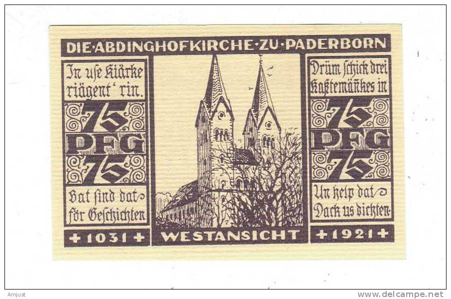Moyen D´urgence,Paderborn 75 Pfenning,1921 - [11] Emissions Locales
