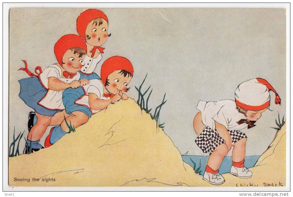 P CHIKY SPARK CHILDREN SEEING THE SIGHTS AMV  Nr. 979 OLD POSTCARD - Spark, Chicky