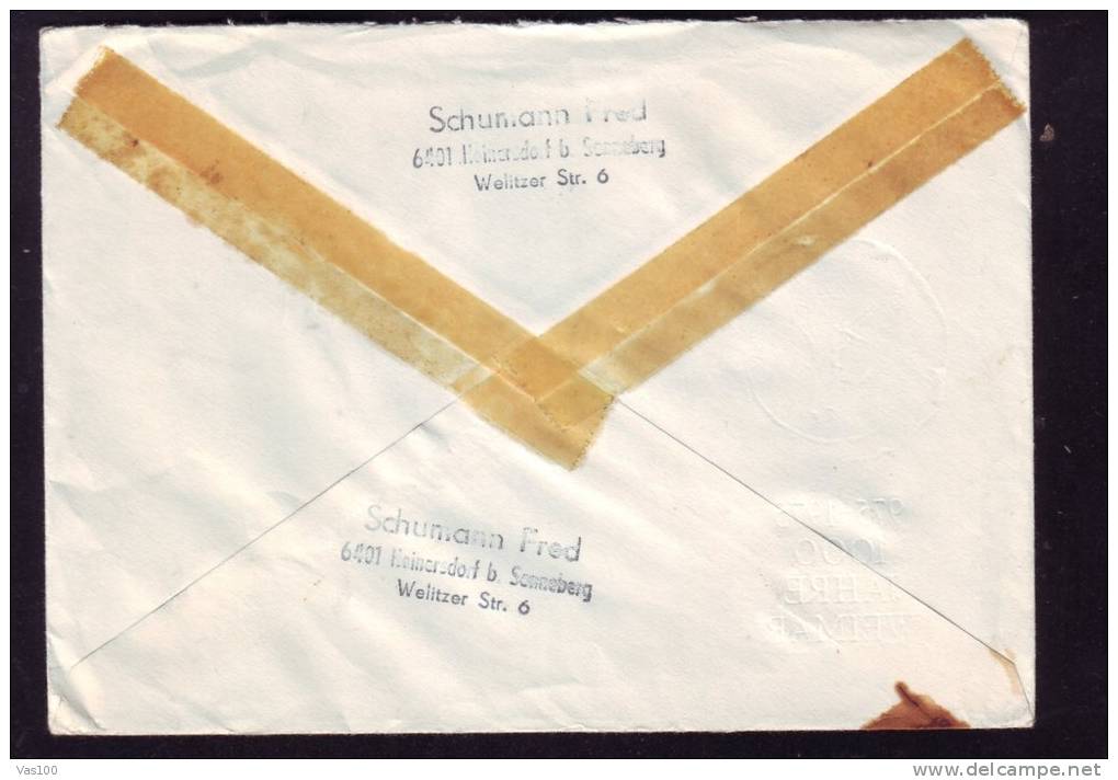 REGISTRED  COVER 1975 NICE FRANKING FROM GERMANY SEND TO ROMANIA. - Covers & Documents