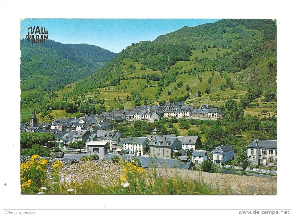 Cp, Espagne, Vall D'Aran, Bosost, Vue Générale, Voyagée 1973 - Lérida