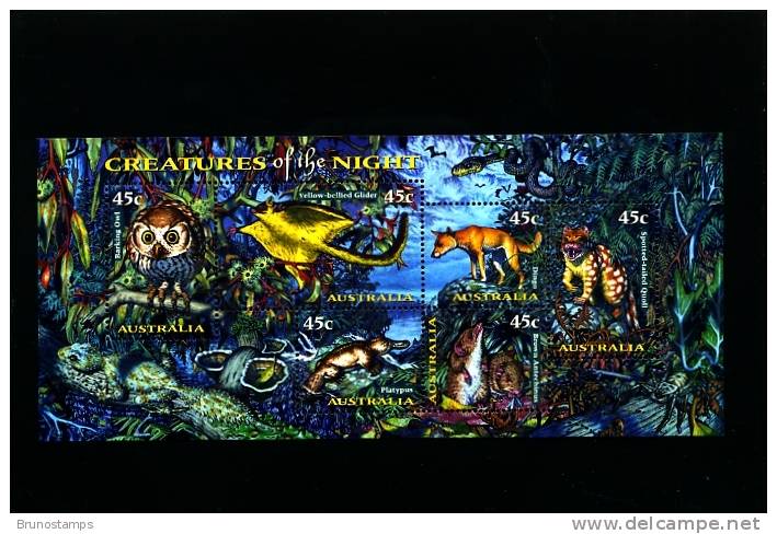 AUSTRALIA - 1997 CREATURES OF THE NIGHT MS   MINT NH - Blocs - Feuillets