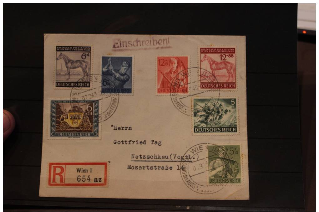 REICH EINSCHREIBEN NICE FRANKING  NAZI SS WAR OORLOG GUERRE KRIEG TO STUDY TO CHECK SEE SCAN A VOIR - Storia Postale