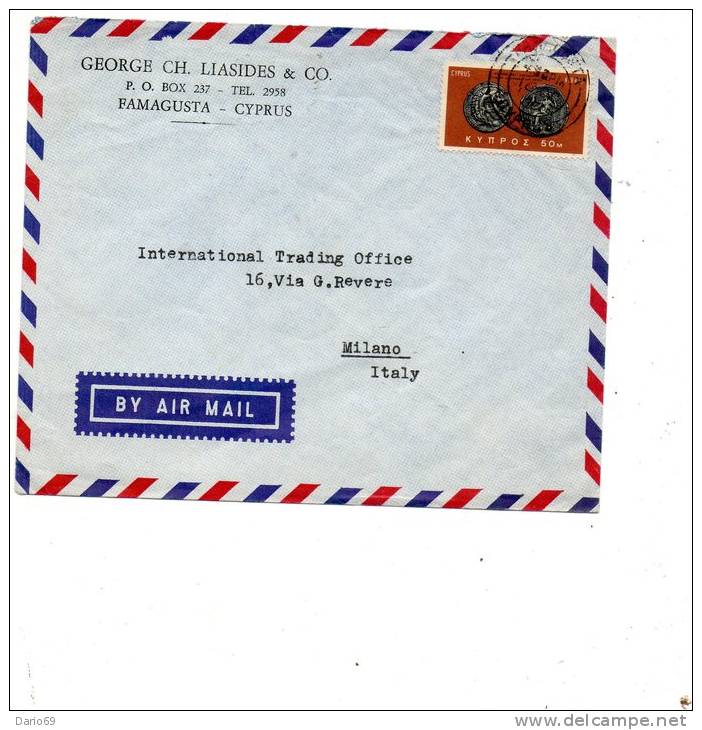 1955 LETTERA PAR AVION - Storia Postale