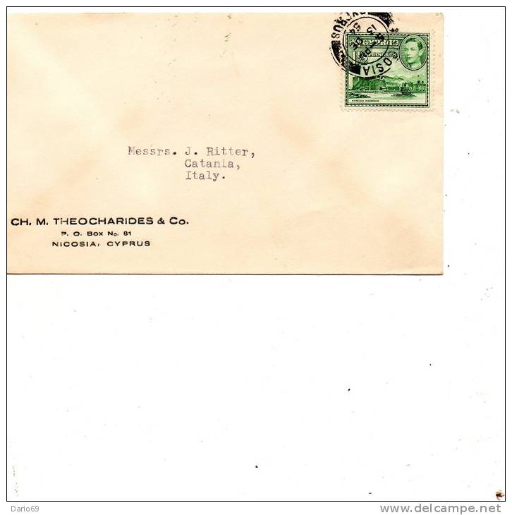 1954  LETTERA CYPRUS - Covers & Documents