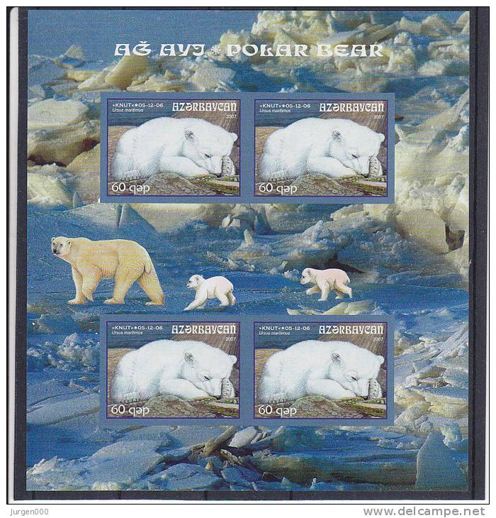 BL73 **, Polar Bear Knut, Imperforated, With Certificate Hetzel, Only 30 Items !!! (X15360) - Azerbaïdjan