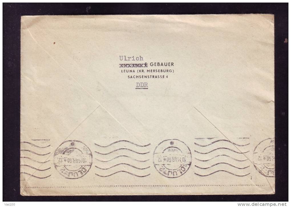 AIRMAIL COVER NICE FRANKING 1960,FROM GERMANY SEND TO ROMANIA. - Lettres & Documents