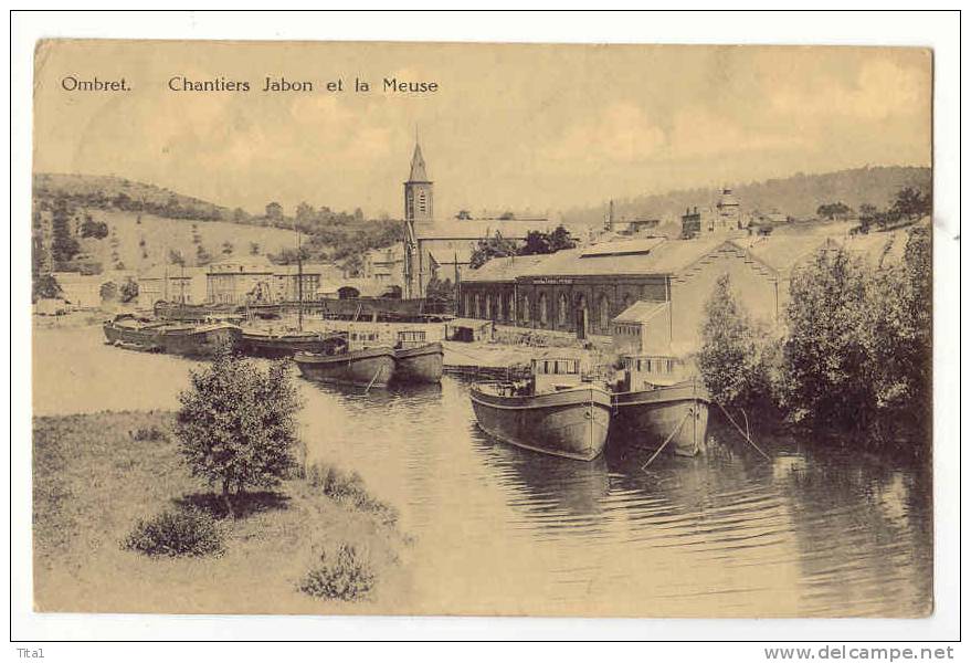 E608 - Ombret - Chantiers Jabon Et La Meuse - Amay