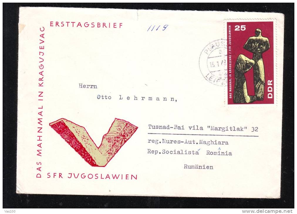 AIRMAIL COVER 1968 NICE FRANKING FROM GERMANY SEND TO ROMANIA. - Cartas & Documentos