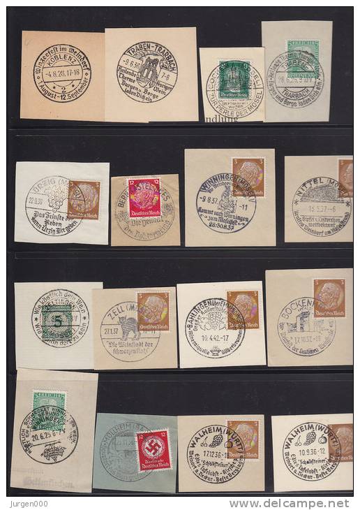 Duitse Rijk, Gelegenheidsafstempelingen, 63 Stuks (X15601) - Vins & Alcools