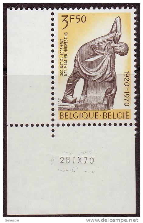 Belgique - 1970 - COB 1554 ** (MNH) - Dated Corners