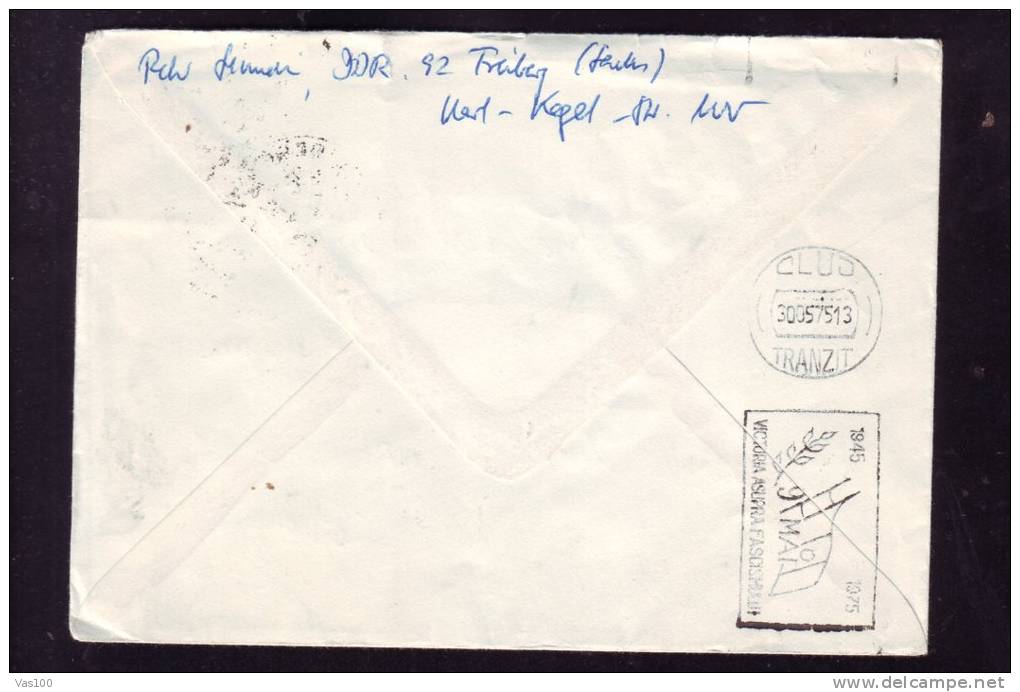 AIR MAIL COVER 1975 ,NICE FRANKING 2 STAMPS,FROM GERMANY SEND TO ROMANIA. - Briefe U. Dokumente