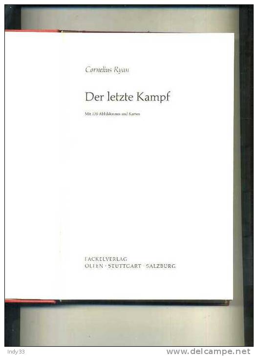 - C. RYAN . DER LETZE KAMPF . 1969 . - 5. Zeit Der Weltkriege