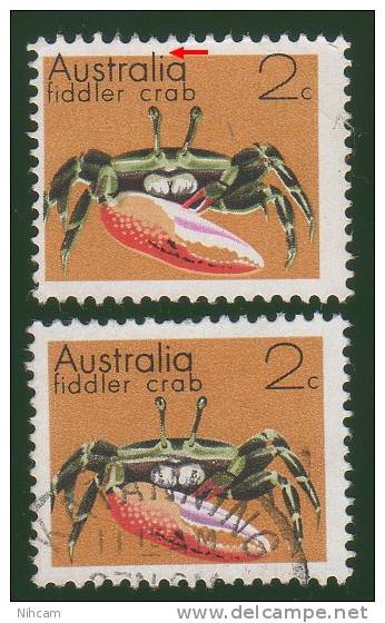 AUSTRALIE - COULEUR DEPLACEE Crabe Australia Variety - Abarten Und Kuriositäten