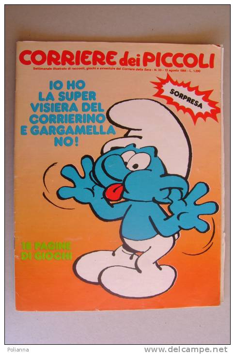RA#03#22 CORRIERE DEI PICCOLI N.33 Agosto 1984/MANGA/TULIPANO NERO/LADY LOVE/HELLO SPANK/JENNY TENNISTA/GIOCO CARNEVALI - Corriere Dei Piccoli
