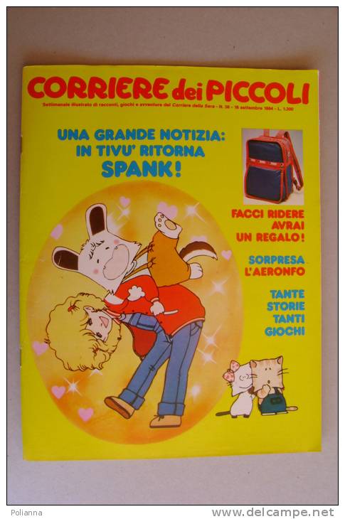 RA#03#25 CORRIERE DEI PICCOLI N.37 Settembre 1984/MANGA/TULIPANO NERO/LADY LOVE/HELLO SPANK/BIG JIM/JENNY TENNISTA - Corriere Dei Piccoli