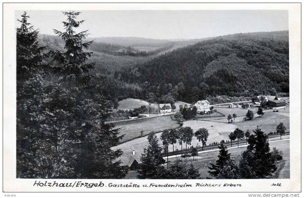 HOLZHAU / Erzgeb., Kreis Freiberg, Gaststätte U.Fremdenheim Richter's Erben, Gelaufen - Holzhau