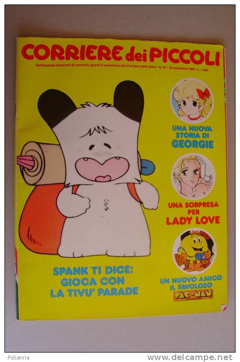 RA#03#29 CORRIERE DEI PICCOLI N.47 Novembre 1984/MANGA/GEORGIE/HELLO SPANK/LADY LOVE/JENNY TENNISTA/PUFFI/GIOCO INSERTO - Corriere Dei Piccoli